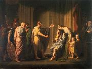 Benjamin West Cleombrotus Ordered into Banishment by Leonidas II, King of Sparta oil painting on canvas